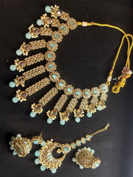 Fara Necklace earrings & tikka set