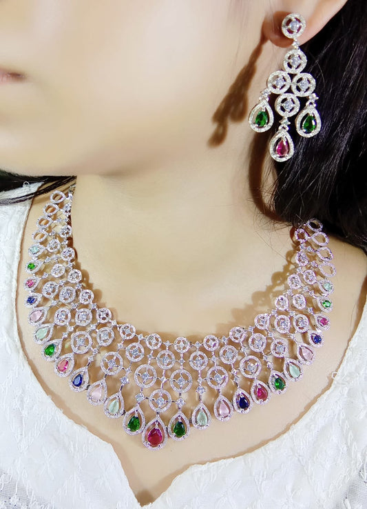 Devina Necklace and earrings